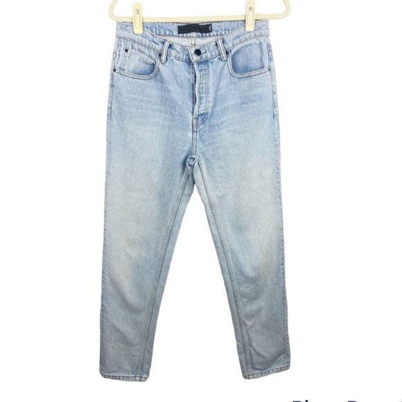 Alexander Wang Womens 26 Jeans Button Fly 100% Cotton Bleach Light Wash Straight - Picture 1 of 10